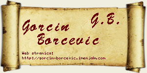 Gorčin Borčević vizit kartica